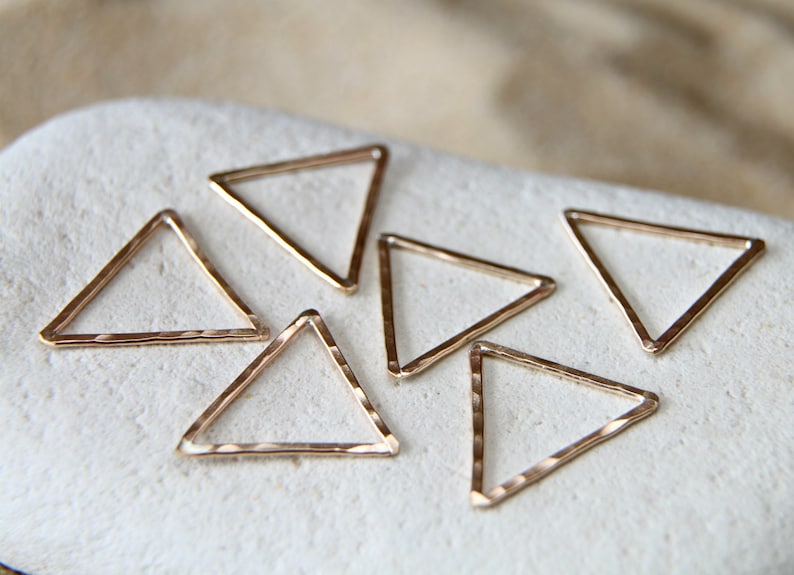 14 K Gold Filled Triangle Geometric Connector Pendant