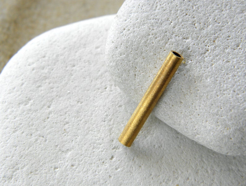 Gold Filled Sterling Silver Satin Tube Pendant