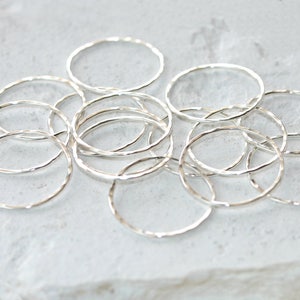 Sterling Silver Circle Connectors - Various Sizes - 2 Circles