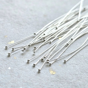 Sterling Silver Ball Head Pins | Pack of 20