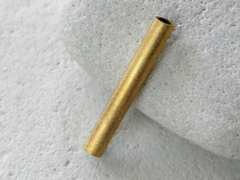 Gold Filled Sterling Silver Satin Tube Pendant