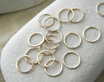 Conectores circulares martillados rellenos de oro de 14 quilates / Suministros de joyería, paquete de 10