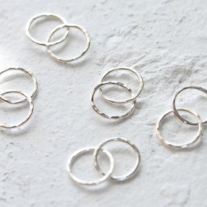 Linked Silver Circle Pendant | Sterling Silver Infinity Bracelet Links