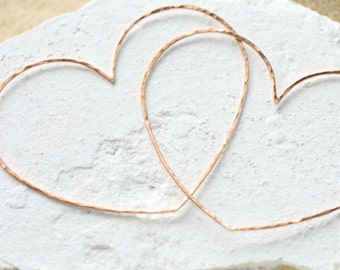 Rose Gold Filled Big Love Heart Pendant | Connector