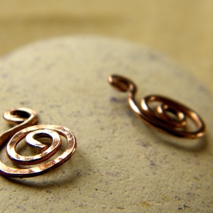 Copper | Silver Swirl Drops | Earring Drops Dangles