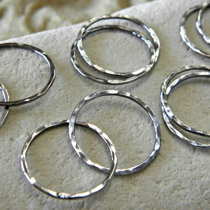 Sterling Silver Oxidized Linked Karma Infinity Pendant | Circle Connectors | 15 mm