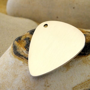 Blank Guitar Plectrum Pick Sterling Silver Gold Filled Copper Brass image 1