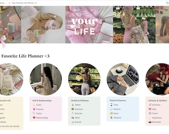 2026 Life Planner Bundle: Notion Template for 'That Girl' Era