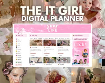 2026 IT Girl Notion Planner: Pink Coquette Life Dashboard (Digital Download)