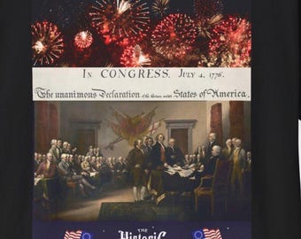 Signing of the Declaration of Independence T-Shirt | Historical Painting, Patriotic Americana