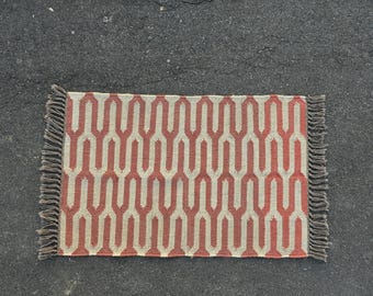 Alfombra Kilim Runner de yute de lana- Alfombra de tamaño personalizado, Alfombra Kilim Runner de escalera,