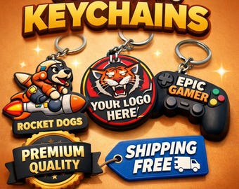 Breloczki z PVC na zamówienie hurtowo | Spersonalizowany brelok z gumy z logo | Miękkie artykuły promocyjne z PVC | Hurtowa sprzedaż markowych breloków