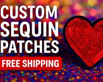 Custom Sequin Patch | Personalized Embroidered Glitter Badge