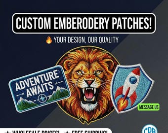 Naszywki haftowane na zamówienie | Spersonalizowana naszywka do prasowania Dostępne są zamówienia hurtowe