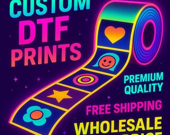 Niestandardowe wydruki DTF | Neonowe, żywe kolory | | Gotowe do druku | Ceny hurtowe | Szybka realizacja