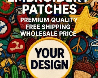 Custom Embroidery Patches | Personalized Iron-On Logo Patch | Custom Name Patches | Bulk Embroidered Patches | High-Quality Sew-On Patches