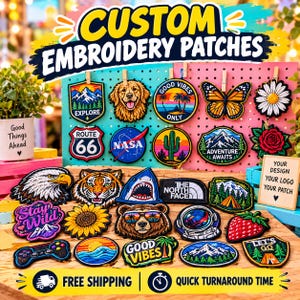 Custom Embroidery Patches | Personalized Iron-On Logo Patch | Custom Name Patches | Bulk Embroidered Patches | High-Quality Sew-On Patches