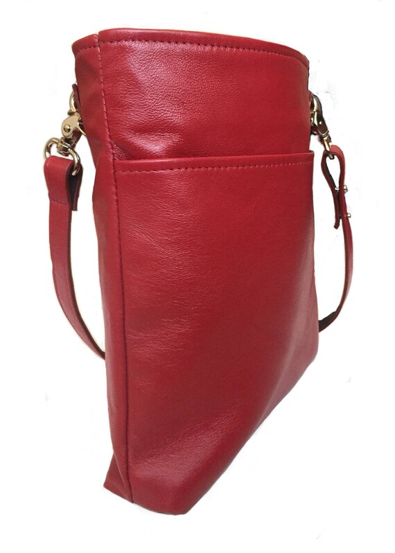 red leather cross body bag uk