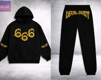 Devil Dust 666 Schwarz Pullover Unisex Trainingsanzüge - Hoodie Jogger