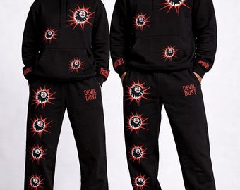Gothic Teufelstaub Unisex Schwarz Trainingsanzüge - Hoodie Joggers