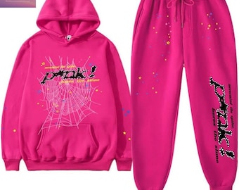 Spinnennetz Street tragen gemütliche rosa Trainingsanzüge - Unisex Hoodie Jogginghose