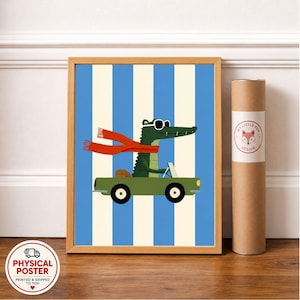 Crocodile nursery Wall Art, physical poster