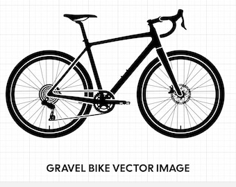 Gravel Bike SVG | Adventure Cycling Vector, All-Road Bicycle PNG for Cricut, Bikepacking Silhouette Cut File, Outdoor Digital Download