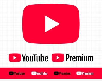 Paquete de logotipos de YouTube en formato SVG, paquete de vectores de botones de reproducción, gráficos para el canal y marketing, botón de reproducción de YouTube en SVG, YouTube Premium