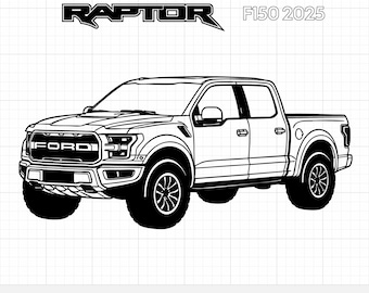 Ford F150 Raptor SVG | Offroad Truck Vector, High Performance Pickup PNG for Cricut, 4x4 Raptor Silhouette Cut File, Digital Download