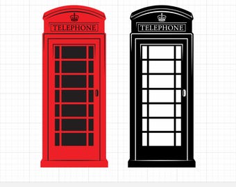 SVG de cabina telefónica británica, arte vectorial de quiosco londinense, archivo de corte para calcomanía de viaje al Reino Unido, regalo para anglófilos, icono del Reino Unido, diseño de recuerdo de Londres
