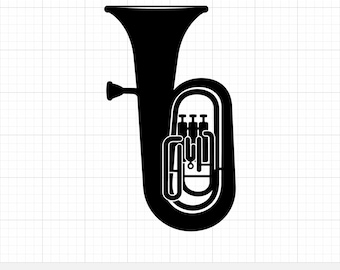 Tuba SVG, Low Brass Musical Instrument Vector, Marching Band Clipart, Sousaphone Silhouette for Cricut, Tuba Player Png, Band Dad Gift