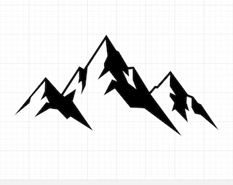 Geometric Mountain SVG, Minimalist Peak Vector, Modern Nature Clipart, Abstract Landscape Png, Geometric Peak Silhouette for Laser Cutting