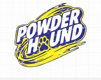 Diseño de camiseta de esquí SVG, Vector de camiseta con jerga de esquí, Calcomanía de deportes de montaña para sublimación, SVG de Powder Hound, Camiseta con jerga de snowboard