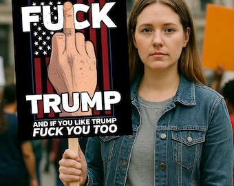 Anti Trump Protest Sign, Resist Fascism Poster, Political Activist Tool