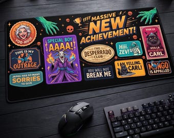Dungeon Crawler Carl Desk Mat, DCC Gaming Mouse Pad, New Achievement Extended Desk Mat, Princess Donut Carl Fan Merch