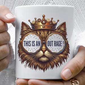 Funny Cat Princess Donut Ceramic Coffee Cup Novelty Gamer Mug