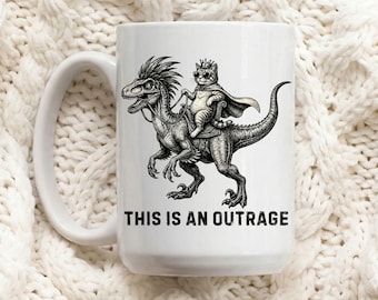 Dungeon Crawler Carl Inspired Glossy Mug - Princess Donut - This is an Outrage,Bookish Gift for Dad,Booktok Merch,Fantasy Book Lovers Gift