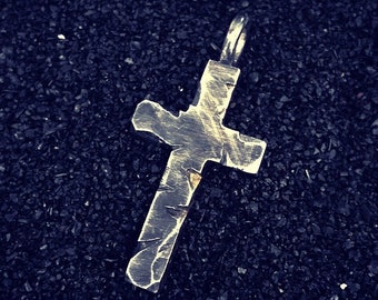 Solid 925 Oxidised Sterling Silver Cross Reversable Pendant by Dogstone / Spiritual Protection Charm