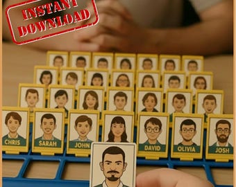 Editable Guess Who Template | Customizable Printable Party Game