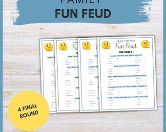 Family Feud Game for Families & Parties – Printable Trivia Quiz for Fun Game Nights and Group Entertainment