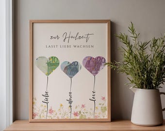 Money Gift For Wedding | Wedding Money Gift For Bride & Groom| Last Minute Instant Download| A3, A4, A5