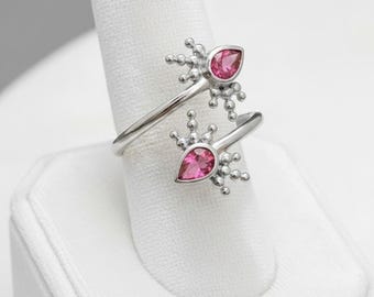 Handmade Sterling Silver Red Ruby Ring: July Birthstone Jewelry