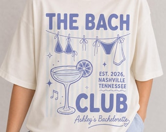 Custom Beach Bachelorette Tee, Bride's Beach Club Tee, Comfort Colors Bach Party Shirt