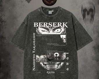 Berserkk Manga Graphic Tee – Dart Art Fashion, Streetwear unisex shirt, Wash Tee Hoodie