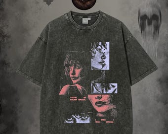 Dark Manga Acid Wash Shirt, You're So Fuckin' Special Tee, Gothic Oversized Grunge Streetwear, Anime Girl Distressed, Alt Fashion Clothing