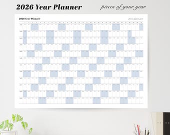 Calendario de pared 2026 / Resumen del año, inglés y español (PDF)