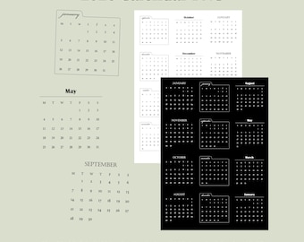 Calendario 2026 PNG con fondo transparente, iconos de pegatinas de calendario digital