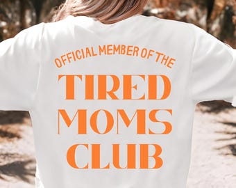 Camiseta del Club de Mamás Cansadas • Camiseta Oficial de Miembro • Camiseta Divertida de Vida de Mamá • Regalo para Mamá Agotada • Camiseta Estética para Mamá • Camiseta Humorística del Día de la Madre