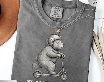 Kerfuffle Comfort Colors Shirt , Cute Bear Graphic Tee Whimsical Animal T Shirt , Unisex Funny Tee , Gift for Animal Lovers