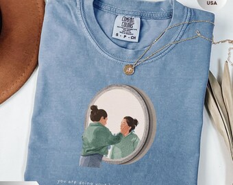 Camiseta "Estás haciendo lo mejor que puedes" • Camiseta de amor propio • Camiseta de salud mental • Camiseta inspiradora de colores cómodos • Regalo con mensaje positivo